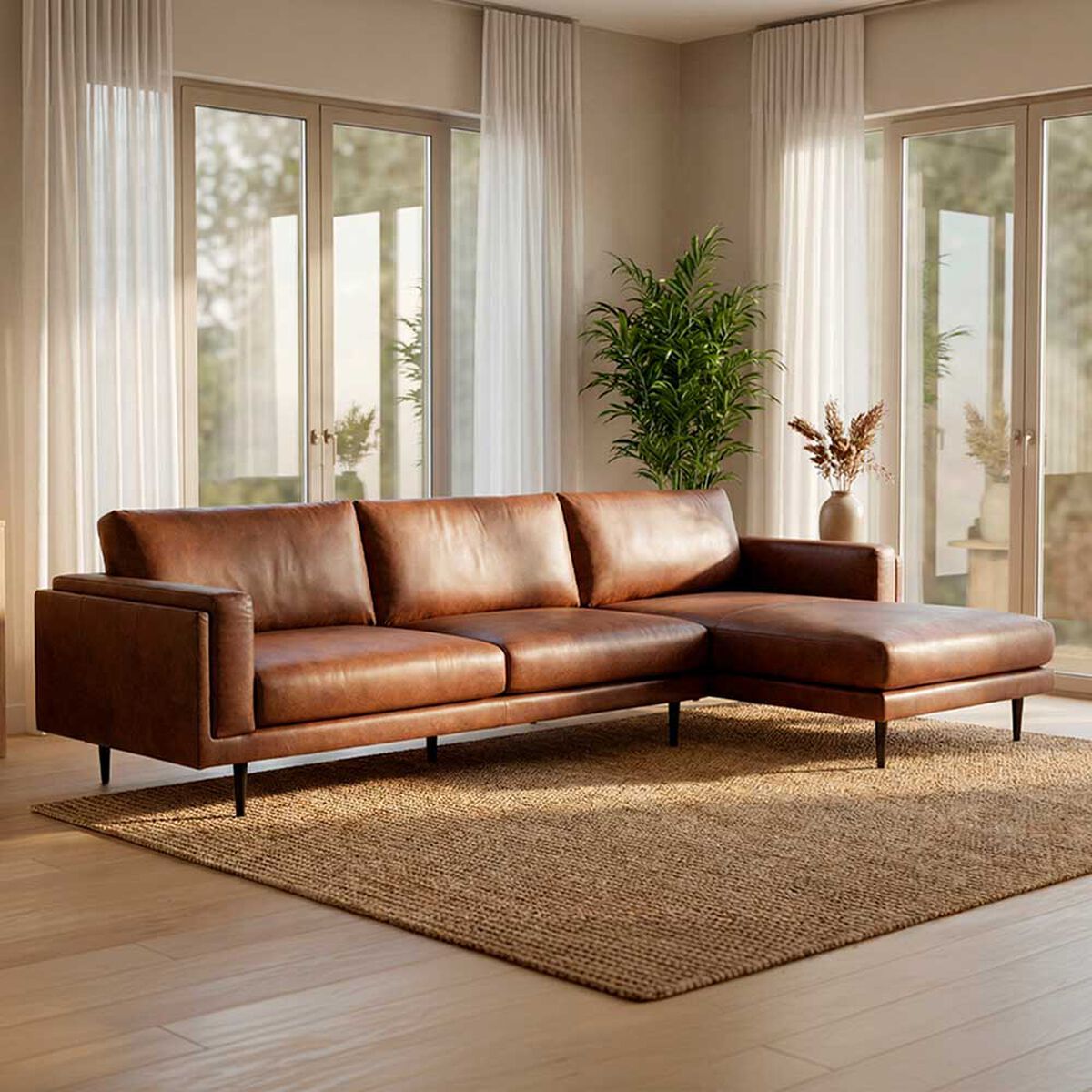 Sof&aacute; Seccional Derecho CIC Mart&iacute;n Badlands 5 Cuerpos Tabaco