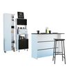 Combo Mueble Microondas + Barra de Cocina + Optimizador TuHome Kitchen Wenge Blanco