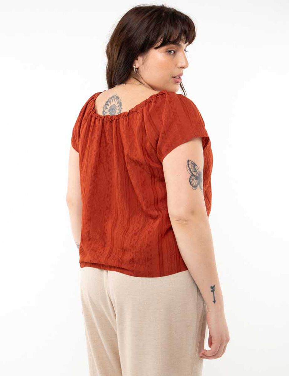 Blusa Botones Manga Corta Mujer Extralindas