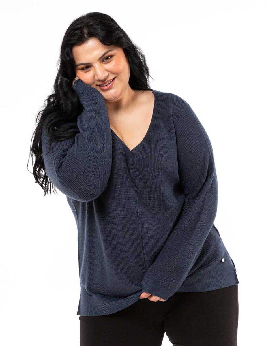 Sweater Cuello V Mujer Extralindas