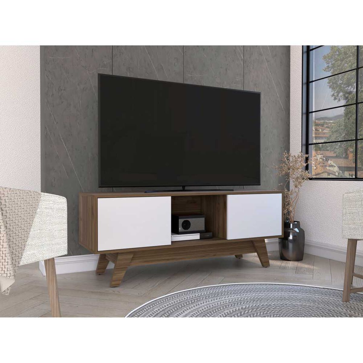 Rack Tuhome Romero Hasta 55" Gales-Blanco