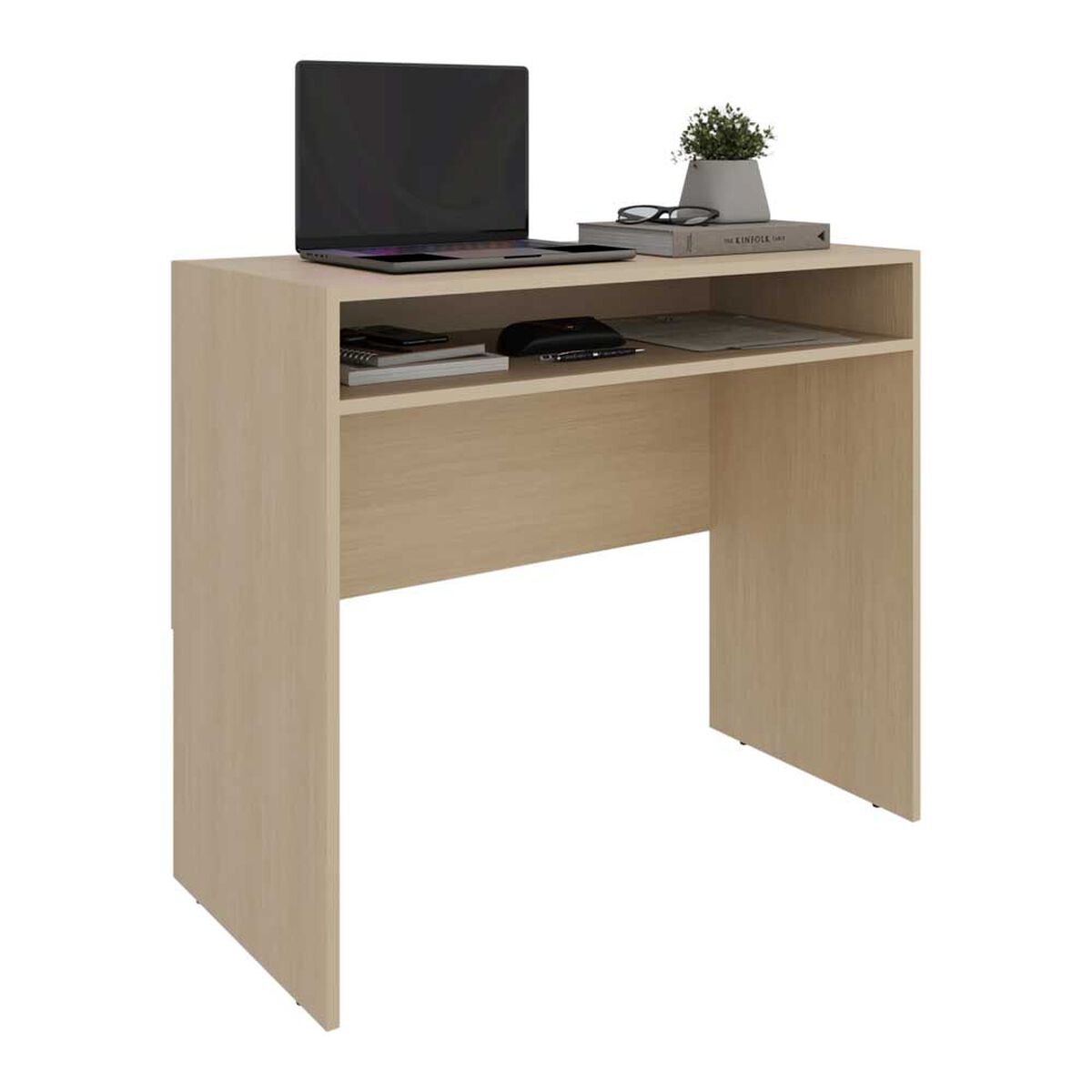 Combo Oficina Escritorio Cartagena + Silla New York Negra y Naranjo Arthome