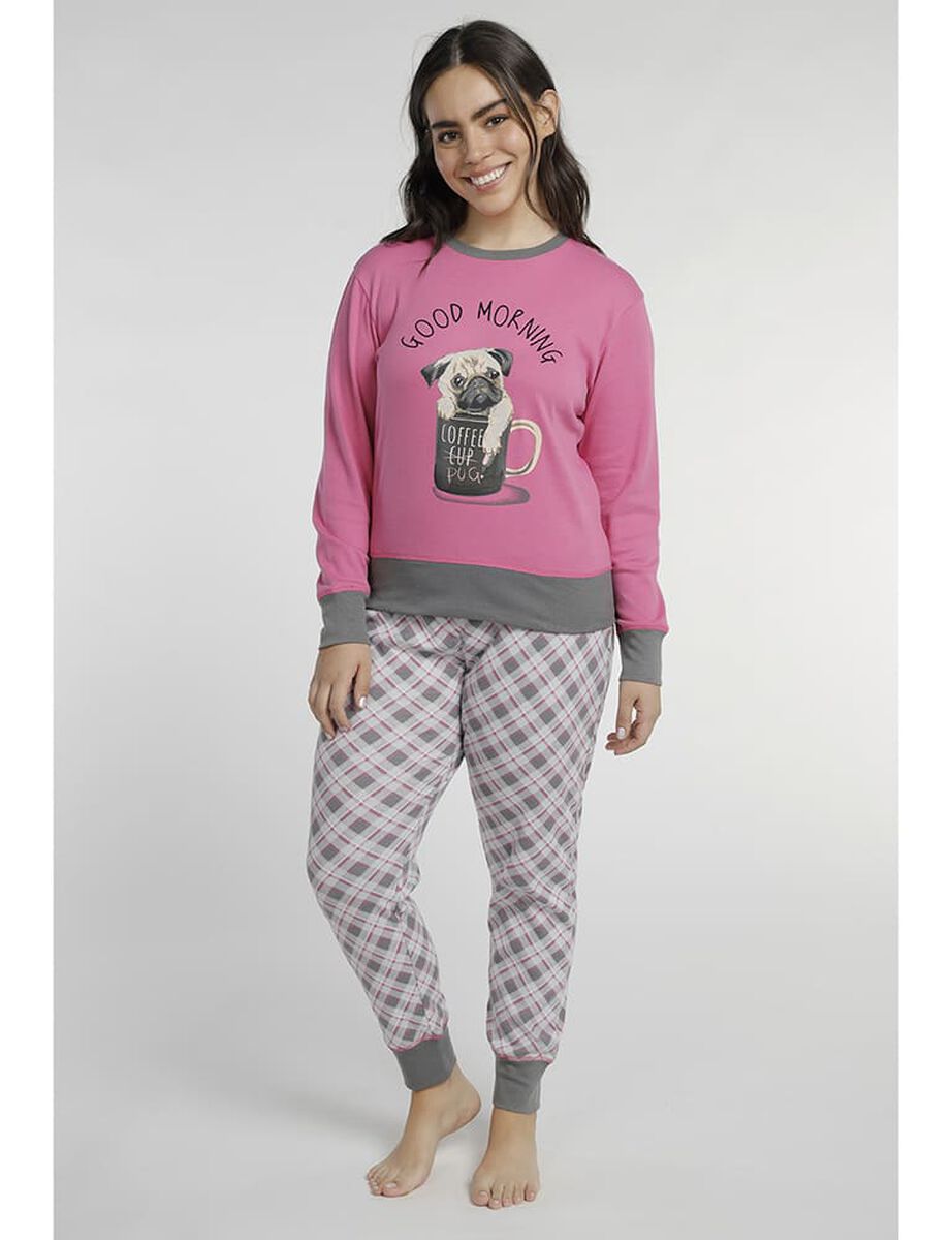Pijama de Algodón Manga Larga Mujer Kayser Abc