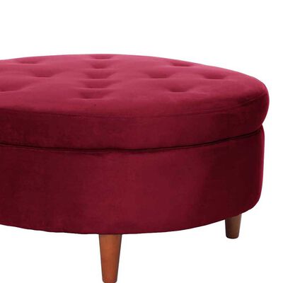 Imagen 2 del producto Pouf Latam Home Paris Tela Velvet Burdeo