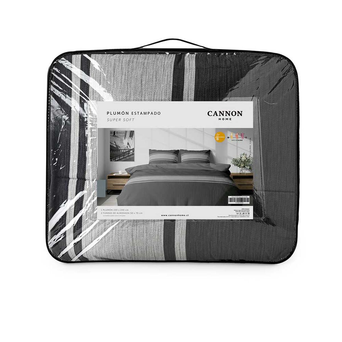 Plumón Cannon 1,5 Plazas Yarn Negro