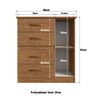 Cómoda Home Mobili Cordoba 4 Cajones 1 Puerta Café