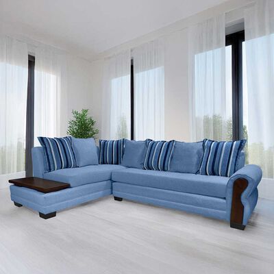 Sofá Seccional Living Factory Dakota 6 Cuerpos Azul