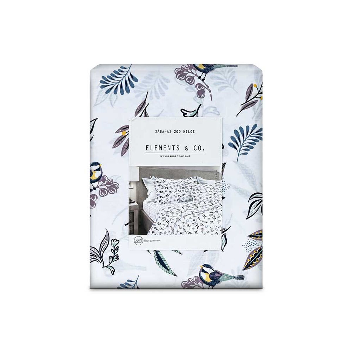 Juego de S&aacute;banas Elements & Co 2 Plazas 200 Hilos Avian