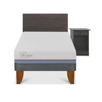 Cama Europea CIC 1,5 Plazas Excellence Plus + Respaldo + Velador Villarrica