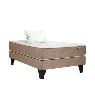 Imagen 1 del producto Cama Europea Celta 1 Plaza Bamboo + Almohada