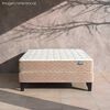 Cama Europea Celta Base Dividida 2 Plazas Bamboo + Respaldo + 2 Veladores Alba White