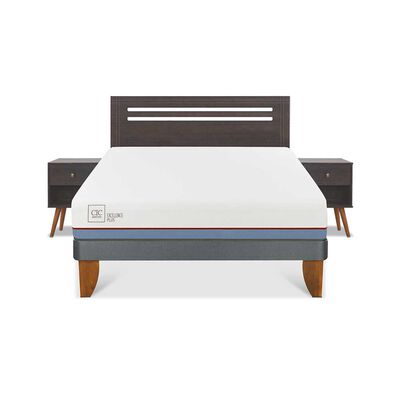 Cama Europea CIC 2 Plazas Excellence Plus + Respaldo + 2 Veladores Munich