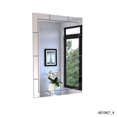 Espejo Turín con Marco en Cuadricula en Sandblasting