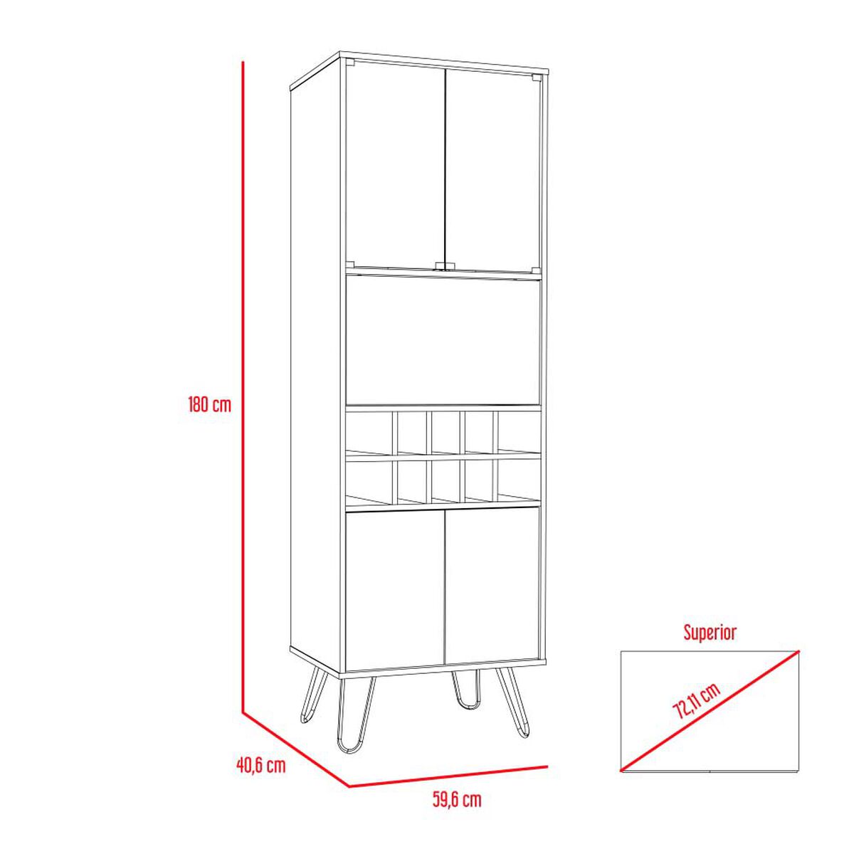 Combo Bar Alto + Mesa de Centro TuHome Vassel Miel Plomo