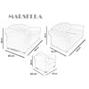 Juego de Living Elegant Detail Marsella Sofá 3 Cuerpos + Sofá 2 cuerpos + Sillón 1 Cuerpo Gris
