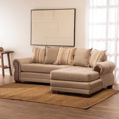 LIVING FACTORY Sofá Seccional Living Factory Arizona 4 Cuerpos Beige