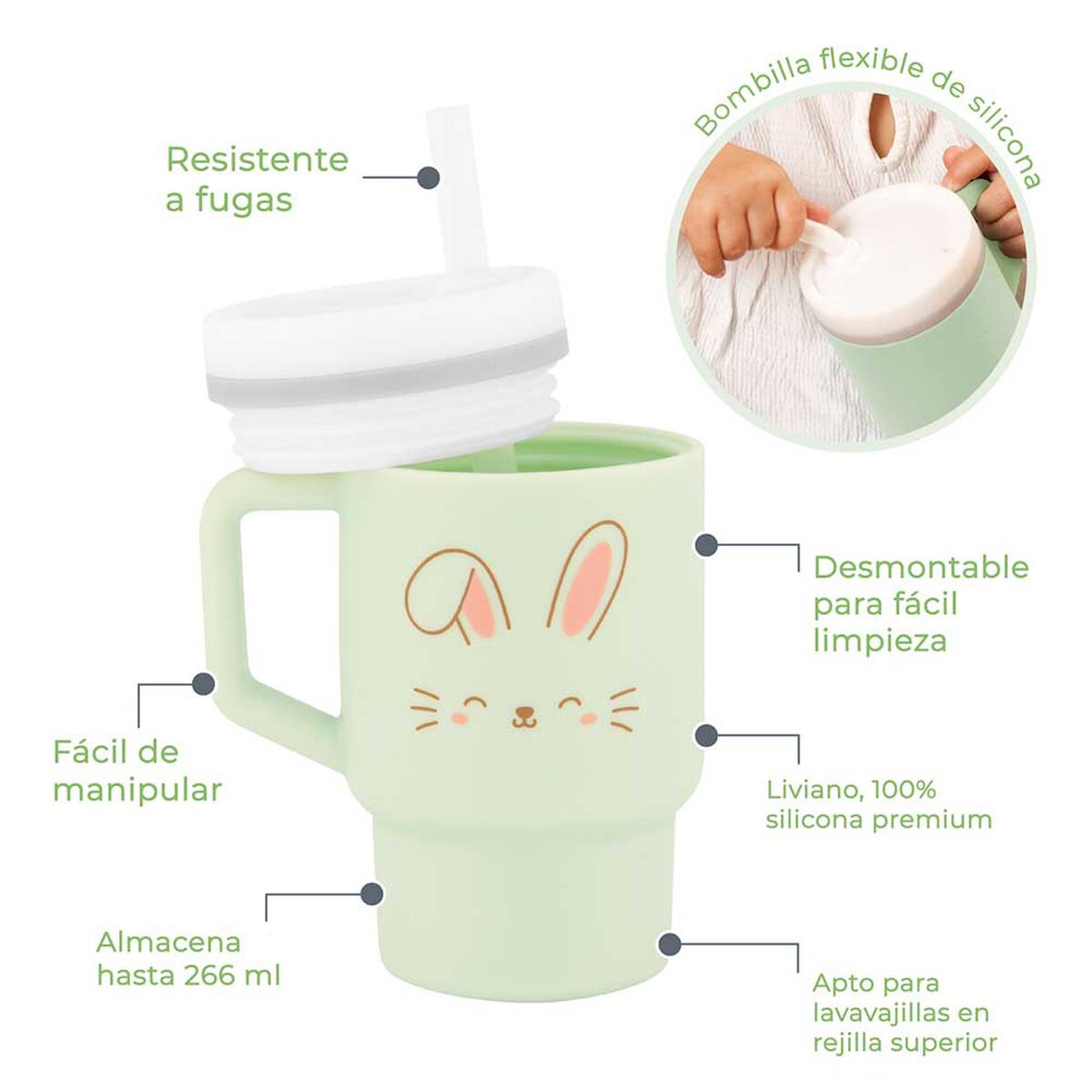 Vaso Entrenamiento 1st Tumbler Bunny
