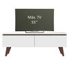 Rack TV Vekkahome Le Mans Hasta 55" Blanco