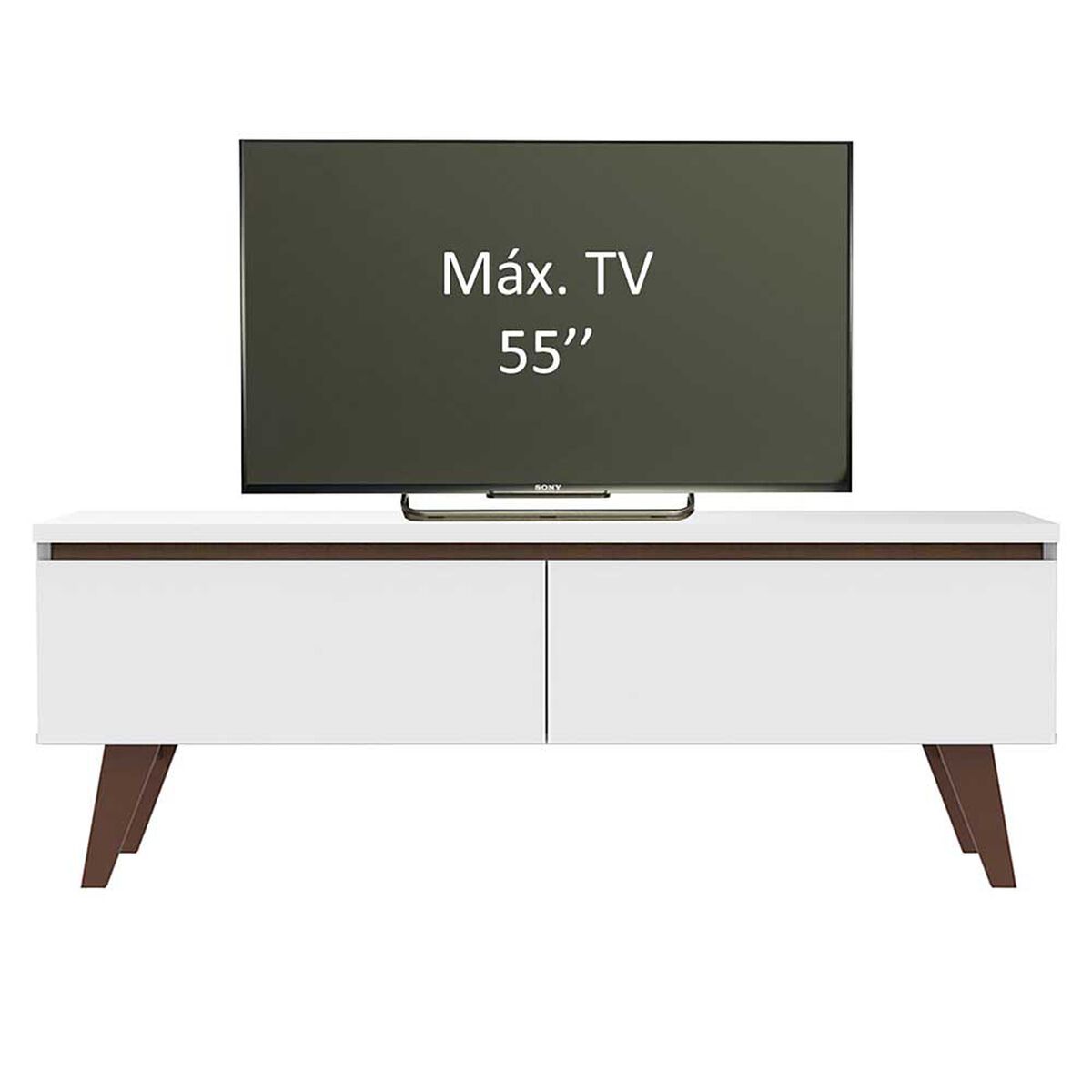 Rack TV Vekkahome Le Mans Hasta 55" Blanco