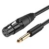 Cable De Audio M/H Plug 6.3Mm/Xlr 2M Blindado Negro Ugreen Av131