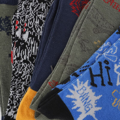 Imagen 2 del producto Pack 5 Unidades Calcetin Niño Largo de Algodón Cutback Negro