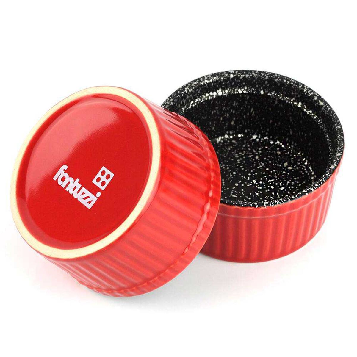 Set 2 Ramekin Cer&aacute;mica con Antiadherente Fantuzzi Trento