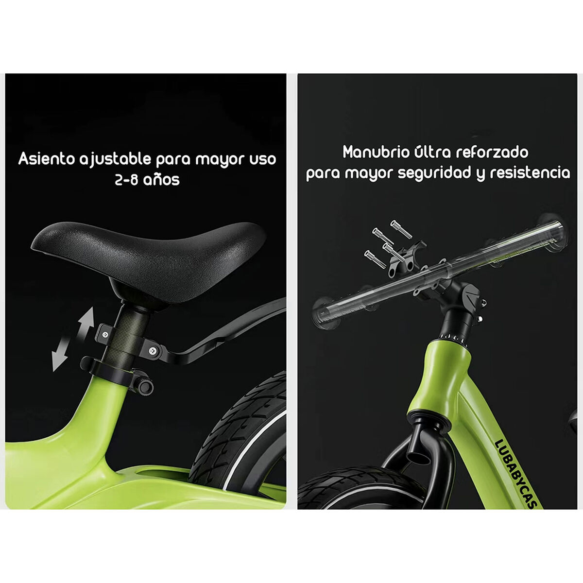 Bicicleta de Equilibrio Aprendizaje 2-8años Lubabycas Blanca