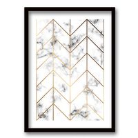 Cuadro Decorativo Retela Patrón Dorado 70 x 50 cm