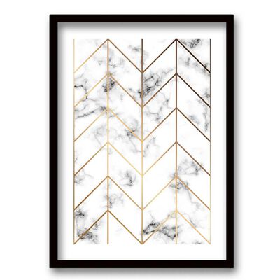 Imagen 1 del producto Cuadro Decorativo Retela Patrón Dorado 70 x 50 cm