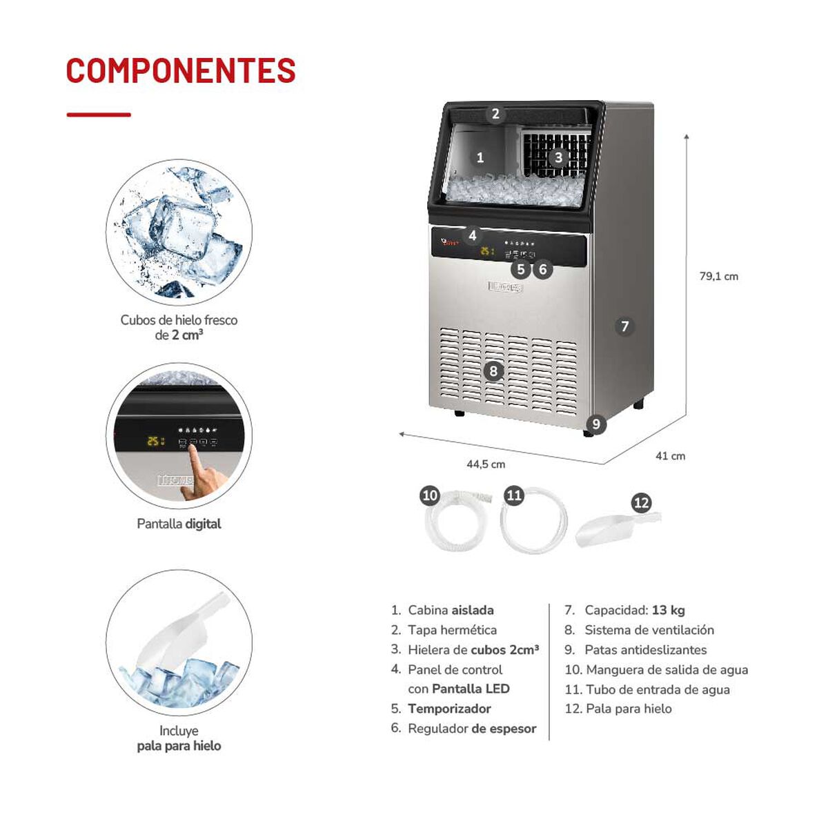 M&aacute;quina de Hielo Thomas TH-IM45Ki