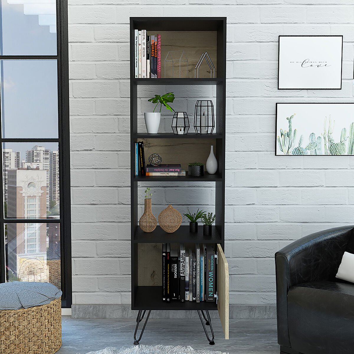 Biblioteca TuHome Stamford Wengue/ Duna 1 Puerta