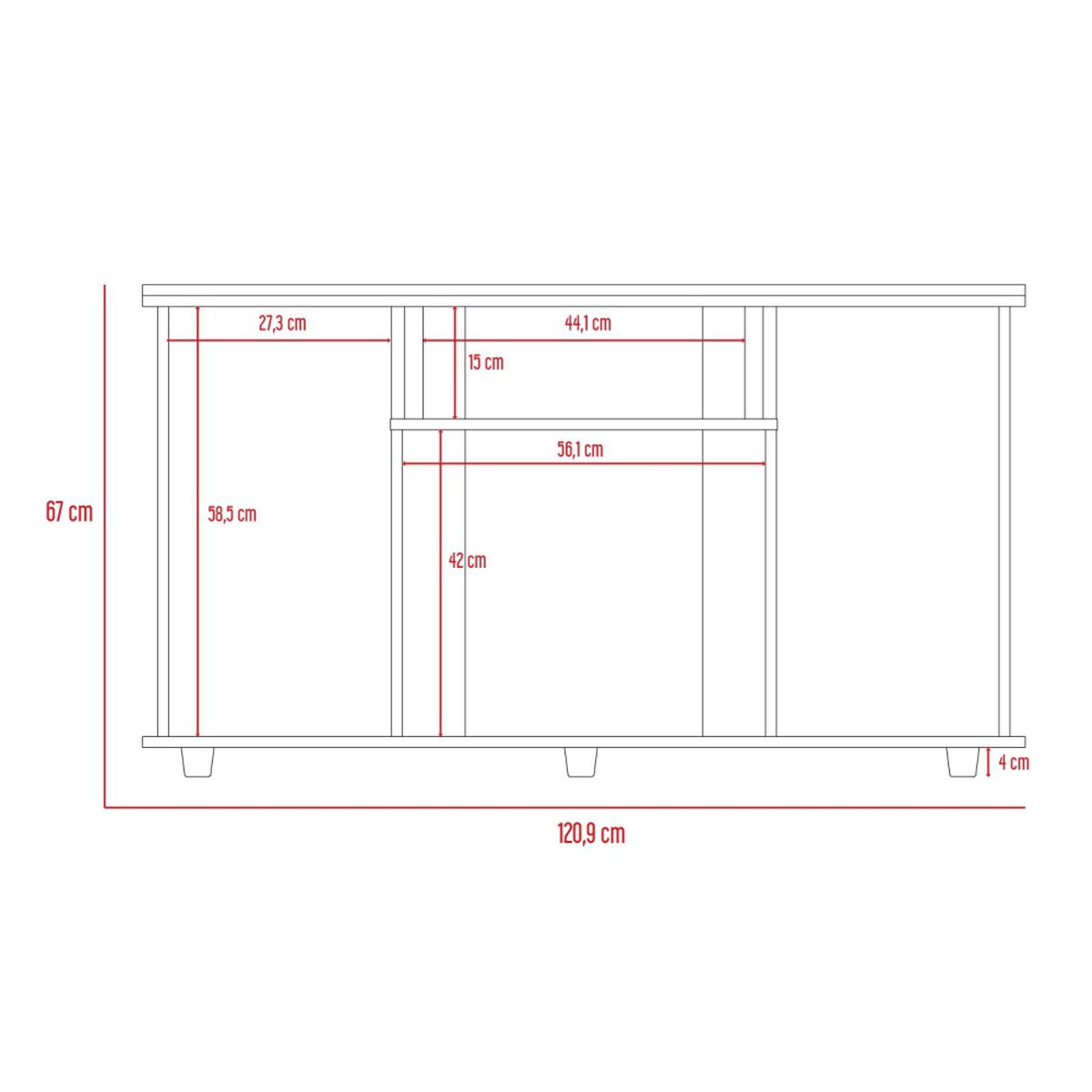 Rack TV TuHome Lannes Wengue Hasta 50"