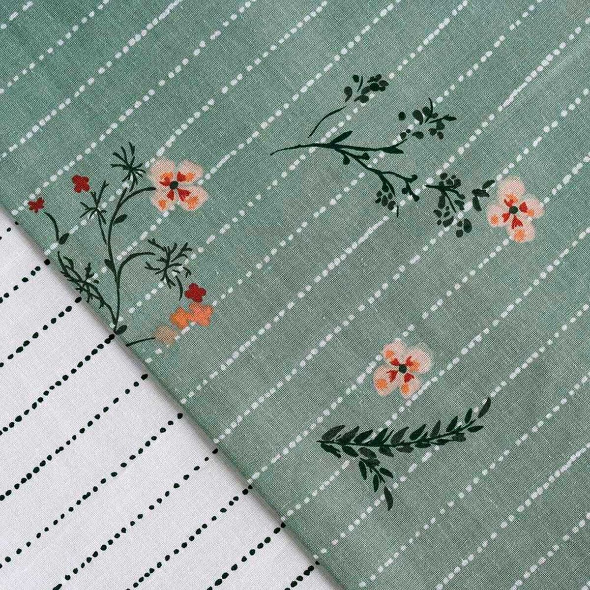 Juego de S&aacute;banas American Family 144 Hilos 1,5 Plazas Sarah Turquesa