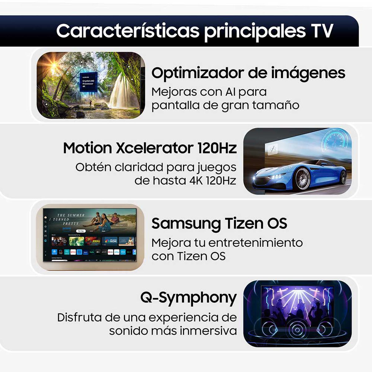 Smart TV LED 98" Samsung 4K UHD Tizen 2024 DU9000