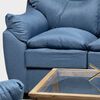 Juego de Living Almore Belén Sofá 3 Cuerpos + Dos Sillones 1 Cuerpo Azul