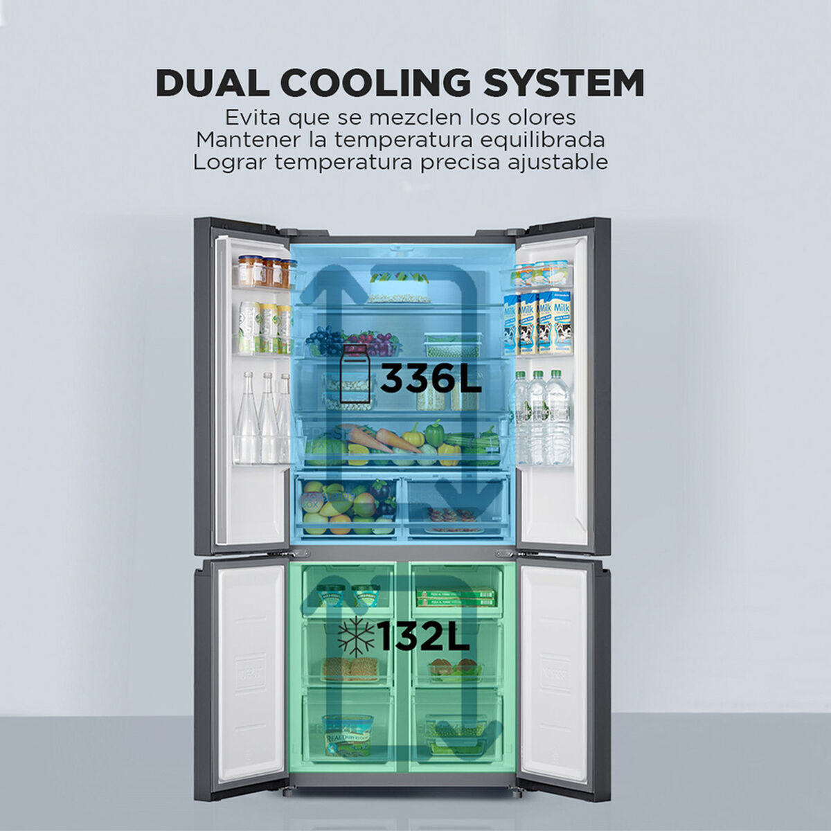 Refrigerador Side By Side Midea MRTT-4790S312FW 468 lts