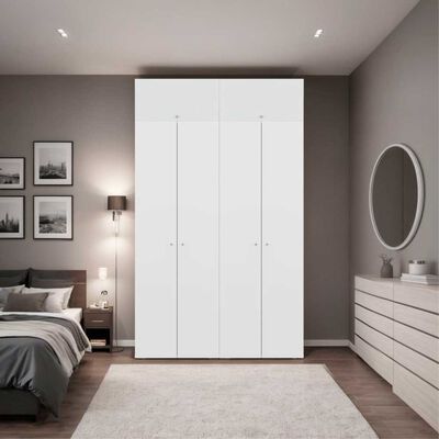 Combo Closet Tuhome 6 Puertas + M&oacute;dulo Superior Dreams Blanco
