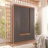 Clóset Altavision Napoles 8 Puertas 4 Cajones Jatoba Grafito