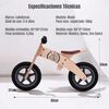 Bicicleta de Equilibrio Madera Wood LuBabycas Rosada