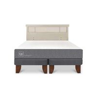 Cama Europea CIC Base Dividida King Smart + Respaldo Dublin Alpino