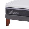 Cama Europea CIC Base Dividida 2 Plazas Ortopedic Advance + Respaldo + 2 Veladores Dublin Chocolate