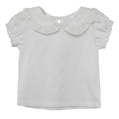 Polera Manga Corta Chess Baby Blanco