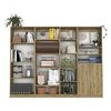 3 Estantes + Estante 2 Puertas TuHome Home Macadamia