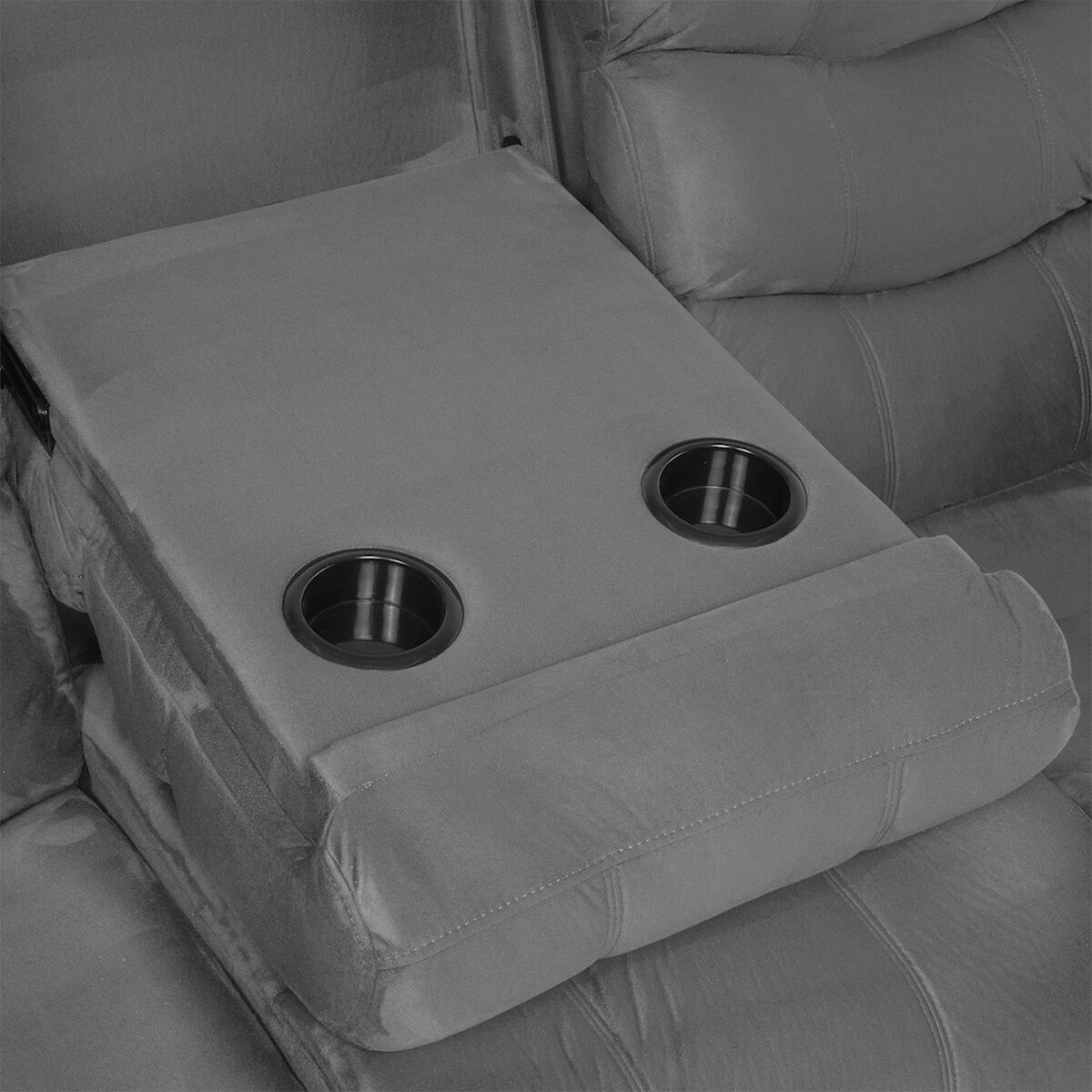 Sof&aacute; Reclinable Daniels Norman 3 Cuerpos Gris