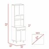 Mueble de Microondas Tuhome Luna 4 Puertas 1 Caj&oacute;n Fresno Blanco