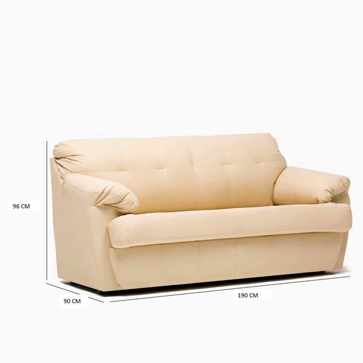 Juego de Living Cabsur Caburga Sofá 3 Cuerpos + Sofá 2 Cuerpos PU Beige