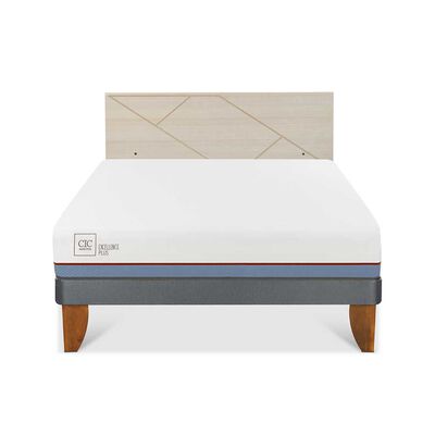 Imagen 1 del producto Cama Europea CIC 2 Plazas Excellence Plus + Respaldo Villarrica Alpino