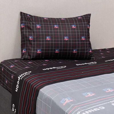 Juego de S&aacute;banas Infantil Colo-Colo 1.5 Plazas Escoses