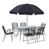 Juego de Comedor para Terraza Casanova 6 Sillas Negro