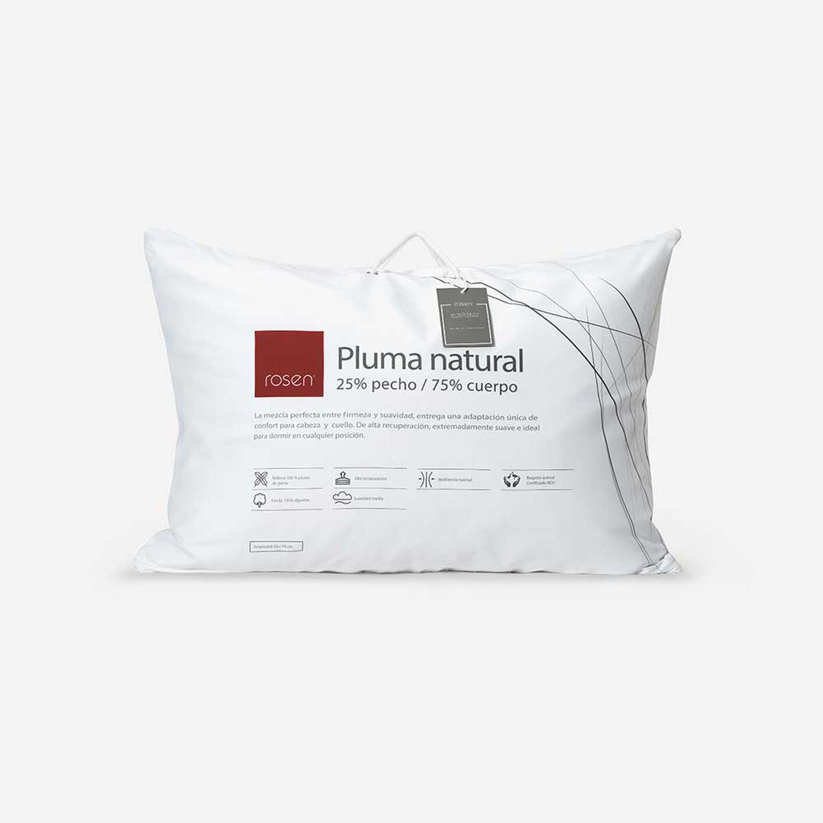 Almohada Rosen Pluma Natural 50x70 cm